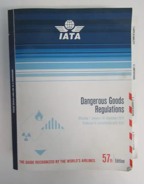 IATA ICAO DANGEROUS GOODS HAZ MAT REGULATIONS BOOK 57TH EDITION 2016 Expired