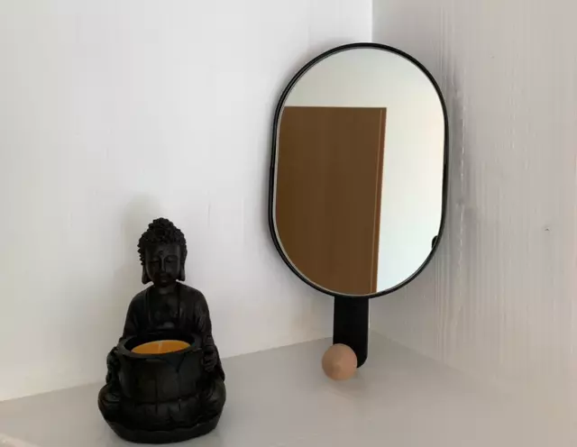 Spiegel groß Stil Empire Jugendstil facettiert 127x60cm Mahagoni