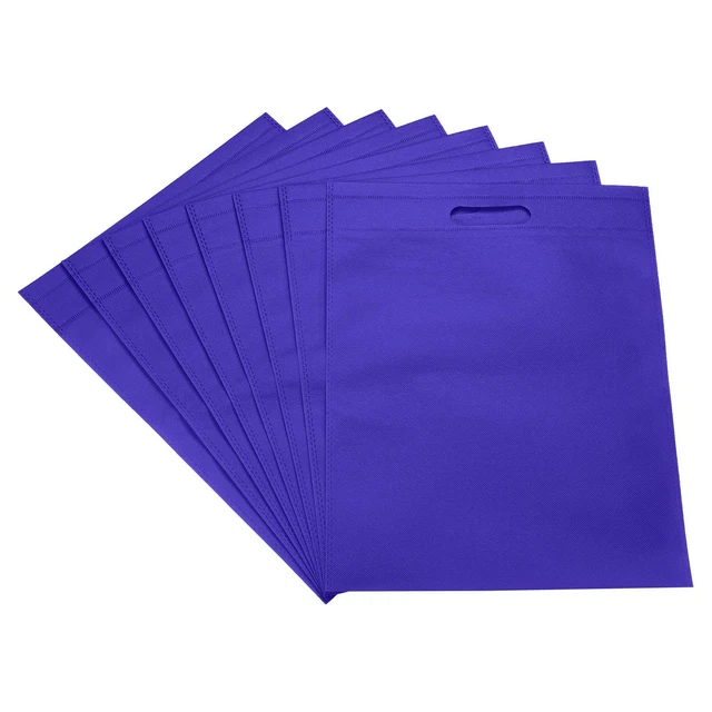 No Tejidas Bolsas de Tela, 20 Paquete Reutilizables Regalo Bolsa con Asas, Azul