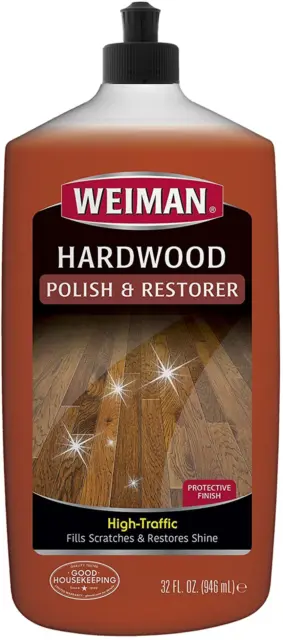 Weiman High-Traffic Hardwood Floor Polish and Restorer - Natural Shine, Removes