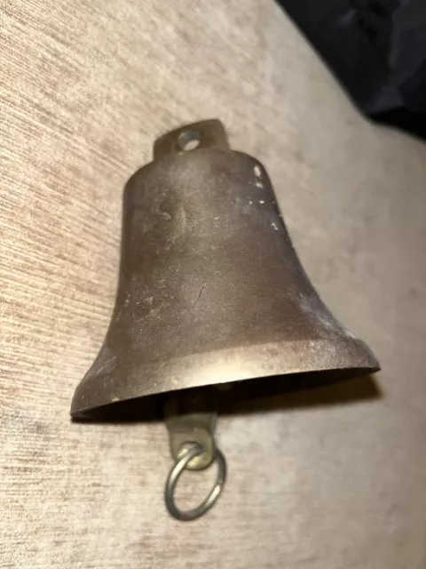 Antique Small Brass Bell - Weighty Item / Nice Patina