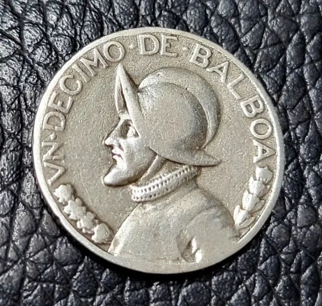 1930  Panama ⅒ Balboa Silver (.900) Coin