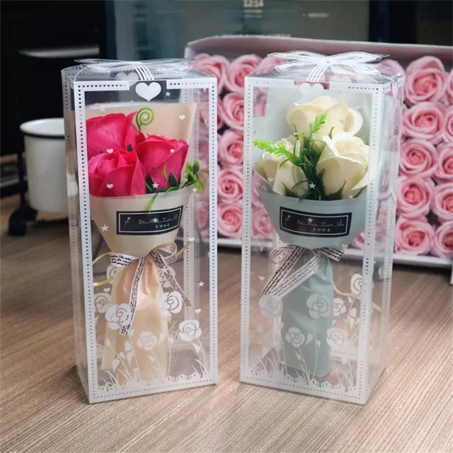 Flower Bouquet Box Attractive Exquisite Realistic Rose Flower Box Anti Fade