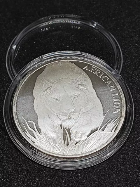 1 oz Silbermünze Tschad 2017 African Lion 5000 Francs CFA 999 Feinsilber