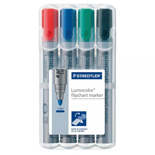 STAEDTLER Lumocolor Flipchart-Marker farbsortiert 2,0 mm, 4 St.