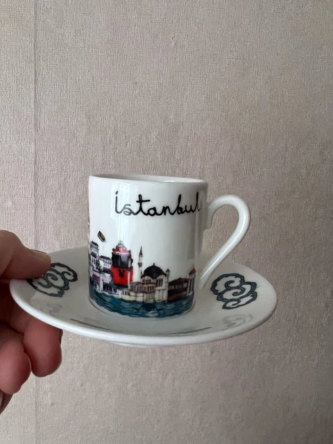 Ottoman Turkish Istanbul Theme Coffee Cup set of 2