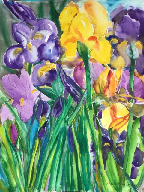 iRISES. Original Watercolor Painting