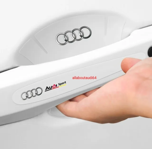 For Audi Sport Transparent Door Handle Protector A1 A2 A3 A4 A5 A6 A7 A8 TT