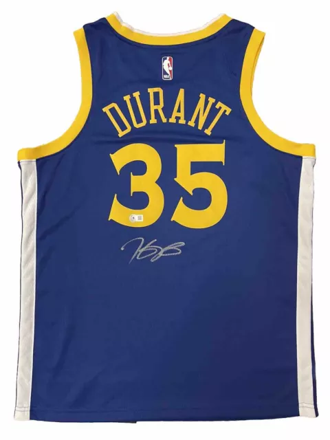 Kevin Durant Signed Autographed Golden State Warriors Nike Swingman Jersey Bas