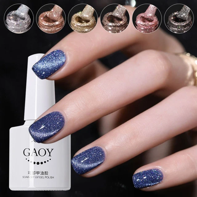 Semi permanent Gel Vernis à ongles Gel œil de chat Aurora Diamant Gel Coloré