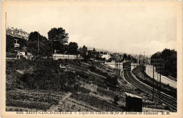 CPA Saint Cloud Ligne du Chemin de fer et Avenue de Suresnes (1312584)
