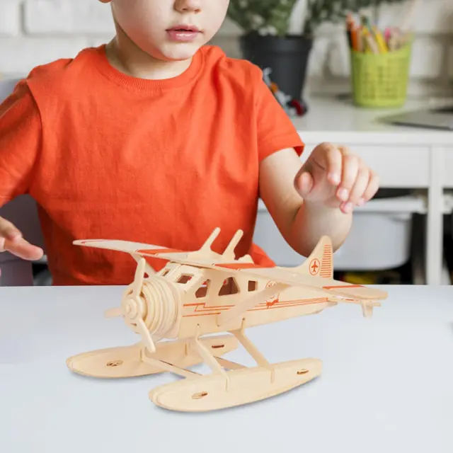 Bricolage assembler des puzzles en bois avion Puzzle 3D avion pour les 6 ans