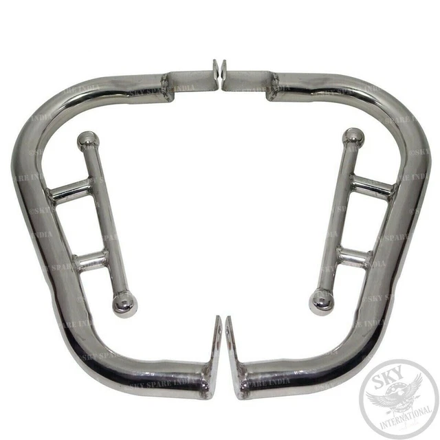 Support De Clip De Barre De Fourche Pour Royal Enfield 350/500 Cc - Neuf, Acier Chromé
