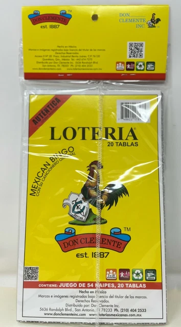 Mexikanisches Loteria Bingo Spiel - Spanisch Lernen Für Kinder Mit Bildkarten