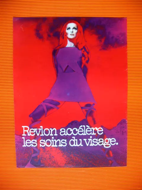 PUBLICITE DE PRESSE REVLON PRODUITS DE BEAUTé ACCELERE LES SOINS DU VISAGE 1969