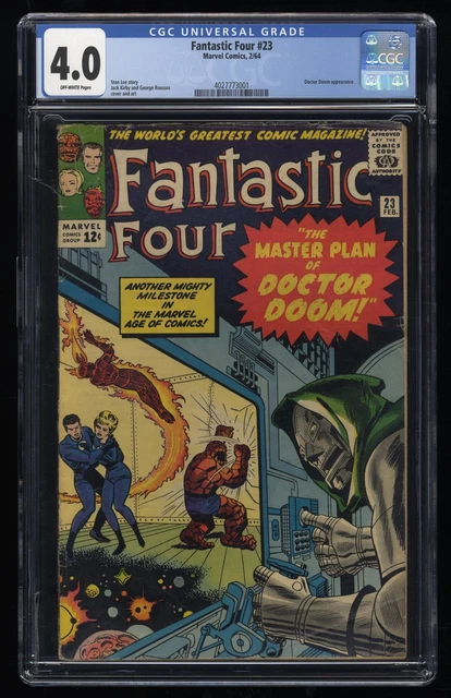 Fantastic Four #23 CGC VG 4.0 Doctor Doom Appearance! Master Plan! Kirby