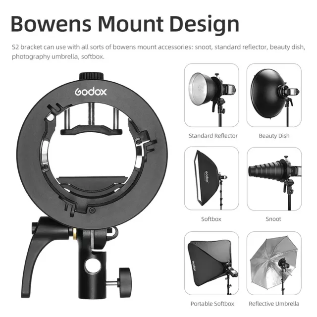 Godox Bowens Mount Flash S2-type Halterung für v1 v860ii ad200 ad400pro AD200 2