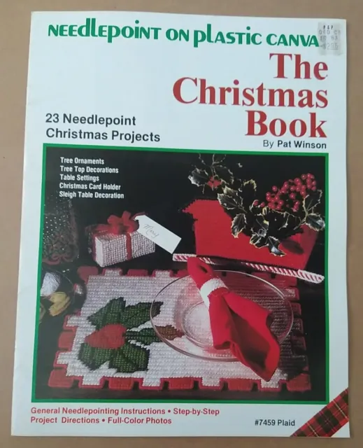 Plaid #7459 The Christmas Book Needlepoint on Plastic Canvas