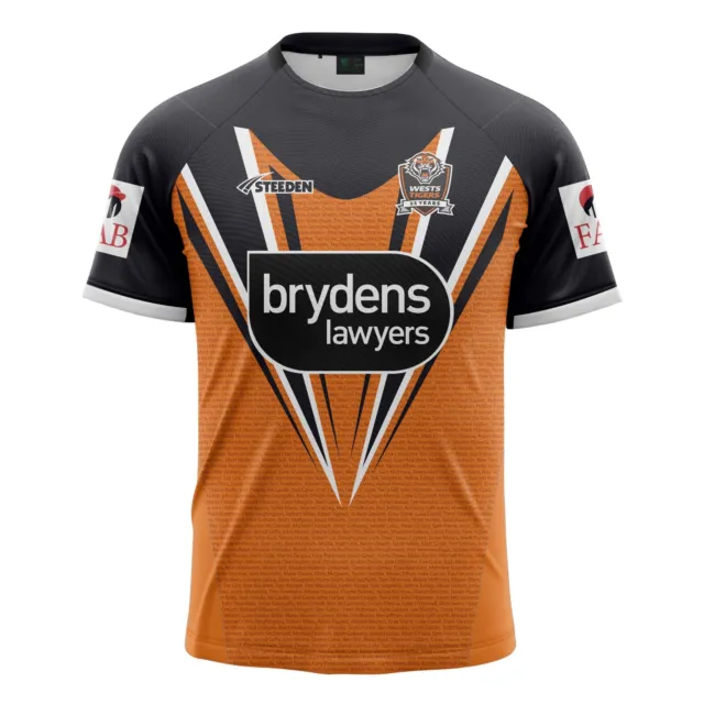 Wests Tigers 2024 Run Out Tee Shirt Sizes XS - 7XL & Junior 8 - 14 NRL Steeden