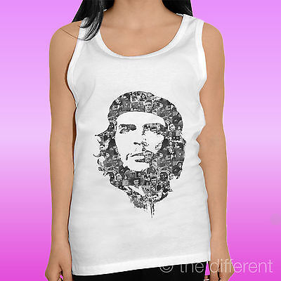Canotta T-Shirt Donna " Che Guevara Disegno Foto " Canottiera Idea Regalo