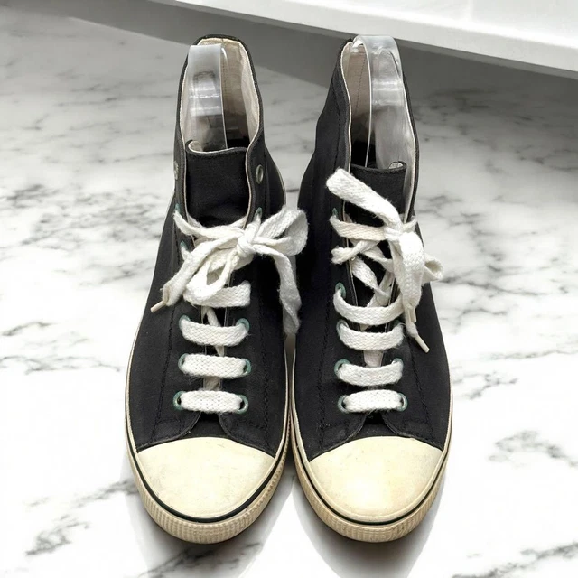 CHANEL HIGH-CUT COCO MARK Sneaker Shoes Women Black Vintage