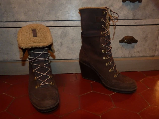 Tres Belles Bottines Marron Timberland T F 39,5 En Tres Bon Etat