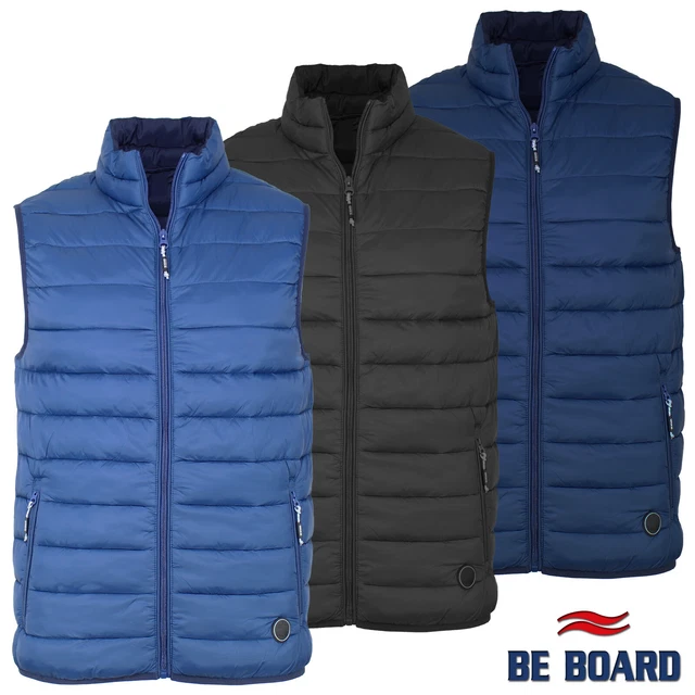 Piumino smanicato invernale da uomo BE BOARD zip intera e tasche M L XL XXL 3XL