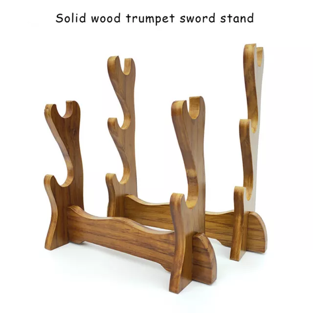 Solid Wooden Sword Display Stand Role Playing Sword Magic Wand Organiser