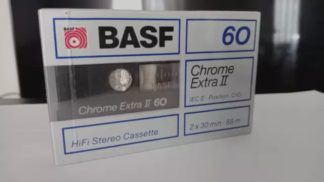 1x BASF CHROME EXTRA II 60 - Chromdioxid - 1988 - CASSETTE TAPE BLANK new SEALED