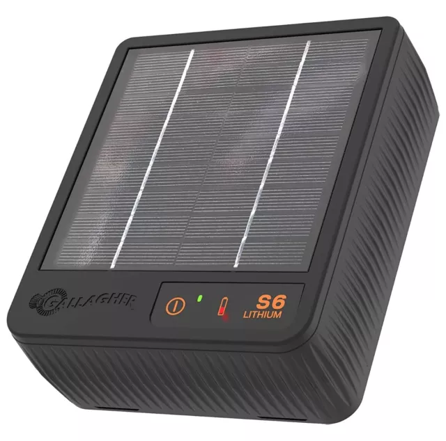 Gallagher S6 Electric Fence Charger Lithium Solar  .06 Joules