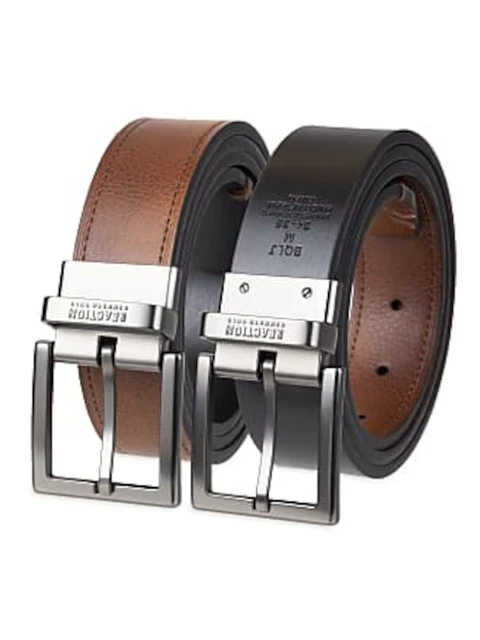 KENNETH COLE Mens Brown Reaction Faux Leather Casual Belt L 38-40
