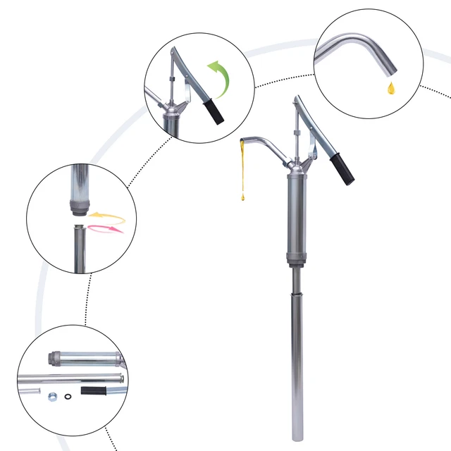 BARREL PUMP OIL Transfer Pump w/Telescopic Suction Tube for 3055gal