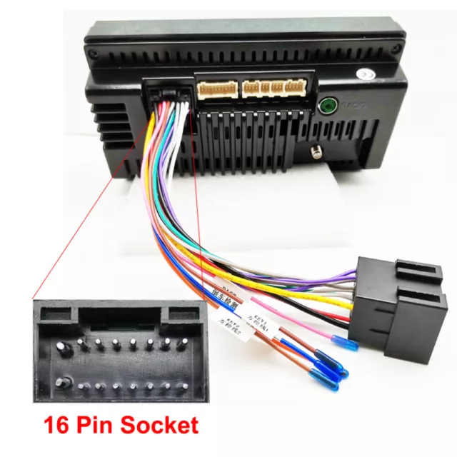 DIN ISO 16 PIN cavo adattatore autoradio spina cablaggio per Android VW autoradio