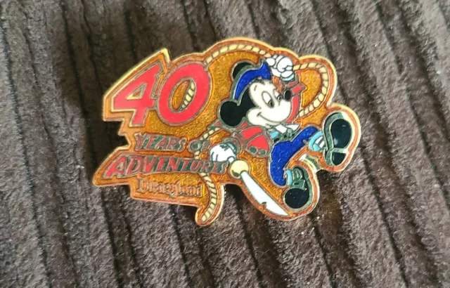 Disney Disneyland 40 Years of Adventure Mickey Mouse Pin