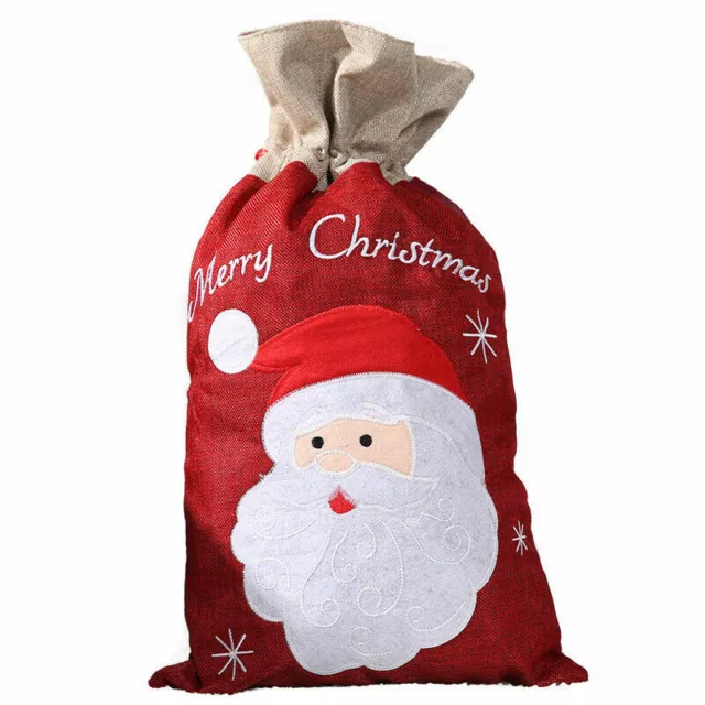 1PC Weihnachten Kordelzug Geschenktüten Candy Tasche Handwerk Sack Party Zubehör 3