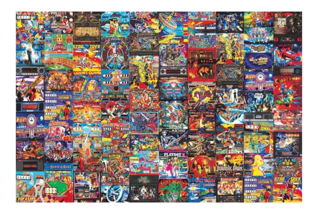 Pinball Salón Retro Arcade Puzzle 1000 Piezas Puzle Rompecabezas