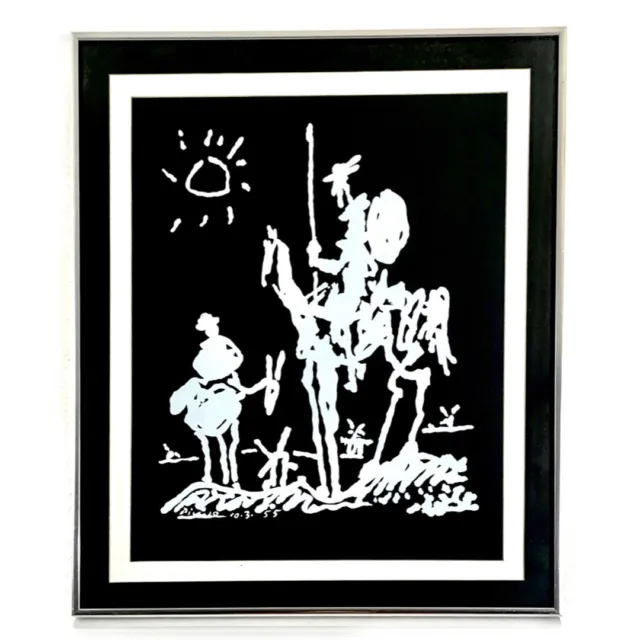 Pablo Picasso Don Quixote & Sancho Panza Inverse Print - 24 x 20 Framed  - RARE!