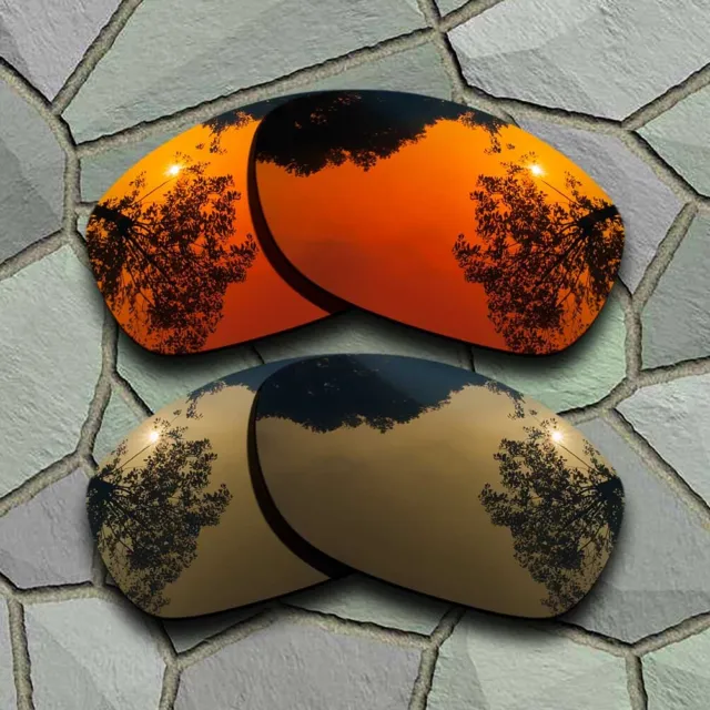 Red Orange&Bronze Copper Polarized Lenses Replacement For-Oakley Pit Bull