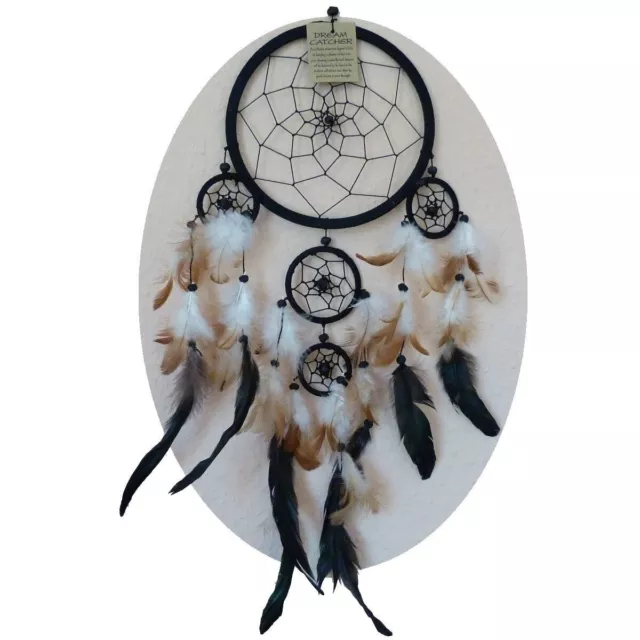 Traumfänger Dreamcatcher Federn Träume Geschenk Dekor Hängend Windspiel 32 cm