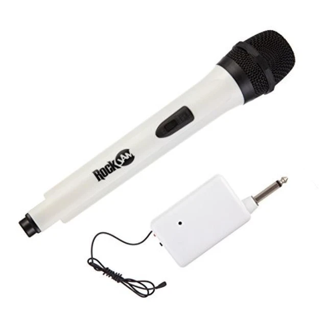 (TG. und professione und) RockJam RJWM33-WE Microfono, Bianco - NUOVO