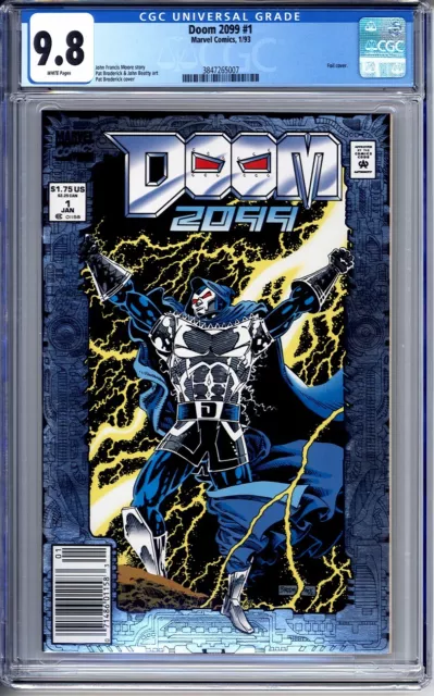 Doom 2099 #1 Cgc 9.8 White Pages Newsstand Foil 1993