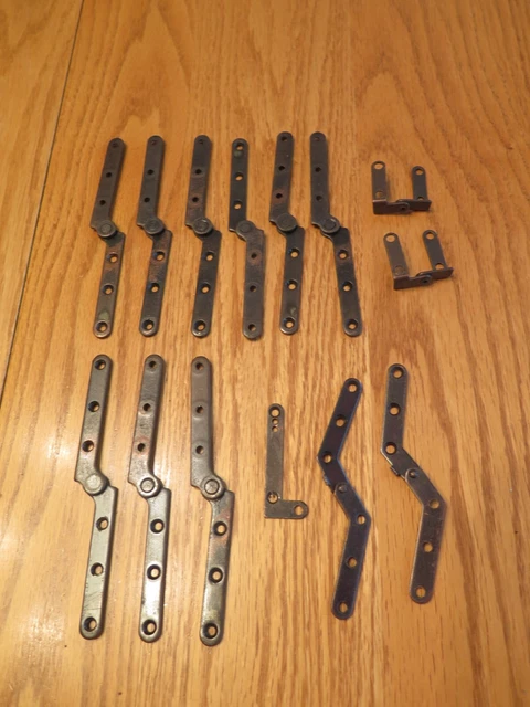 Mixed Lot of Vintage Folding Metal Hinges - Salvage Vintage Incomplete