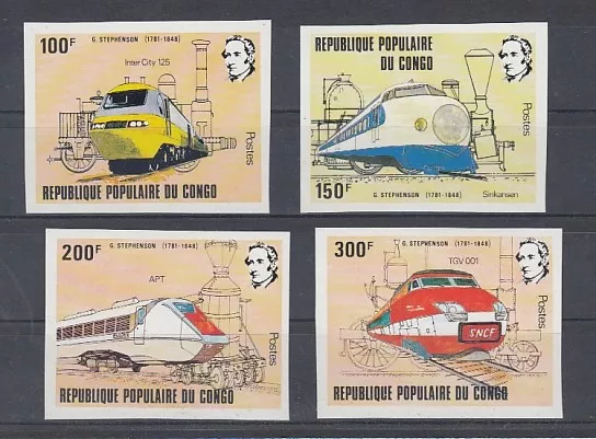 D.Railway - Locomotives Congo Brazzaville 855 - 58 U (MNH)