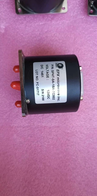 USED RF coaxial switch EPX SP4T-0A-18A-TC002 DC-18GHz +12V SMA type