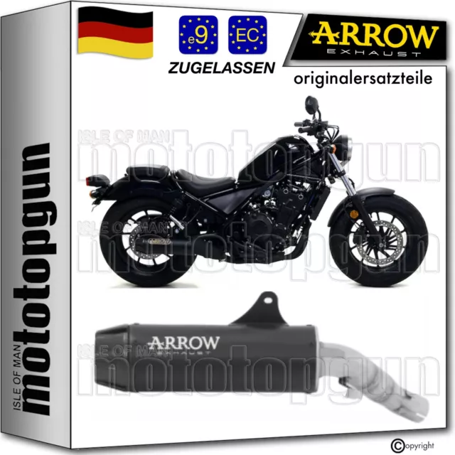 Arrow Auspuff Zugelassen Rebel Aluminium Schwarz C Honda Cmx 500 Rebel 2023 23