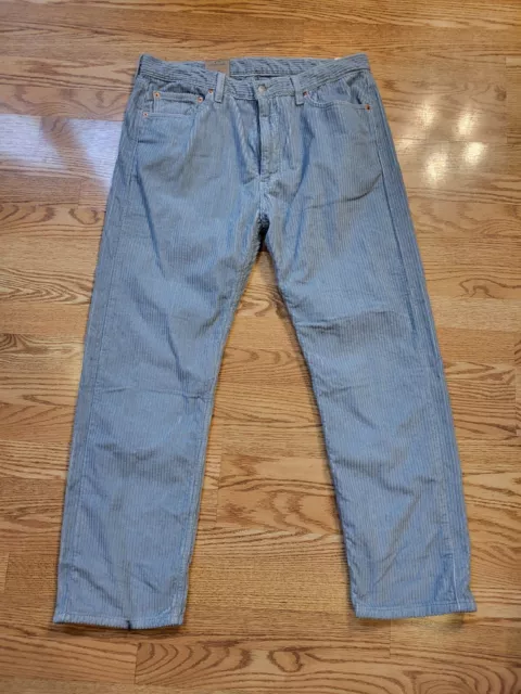 NWT Levis 505 Regular Fit 38x30 Light Blue Corduroy Pants Jeans Cotton 5 Pocket