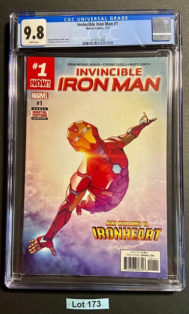 Invincible Iron Man 1 CGC 9.8 KEY ISSUE! 1st cover Riri Williams as Ironheart 🔥