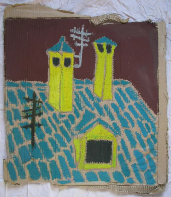 Davide BAROGGI (Locarno 1974) Nuovo Selvaggio GEMELLI cartone cm 61x58 anno 2005