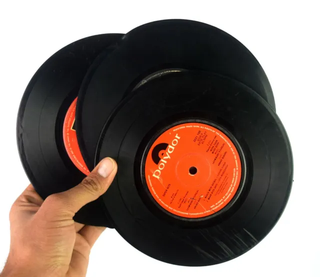 Buenas Decorativa 3 Disco Lote Gramófono Música Record Coleccionable i46-150 US