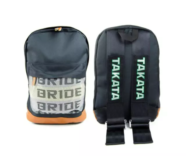 Jdm Bride Racing Backpack With Black Racing Harness Adjustable Shoulder Straps